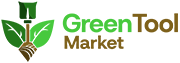 Logo de Green Tool, plataforma digital para asociaciones campesinas, con icono de hoja y herramienta agrícola